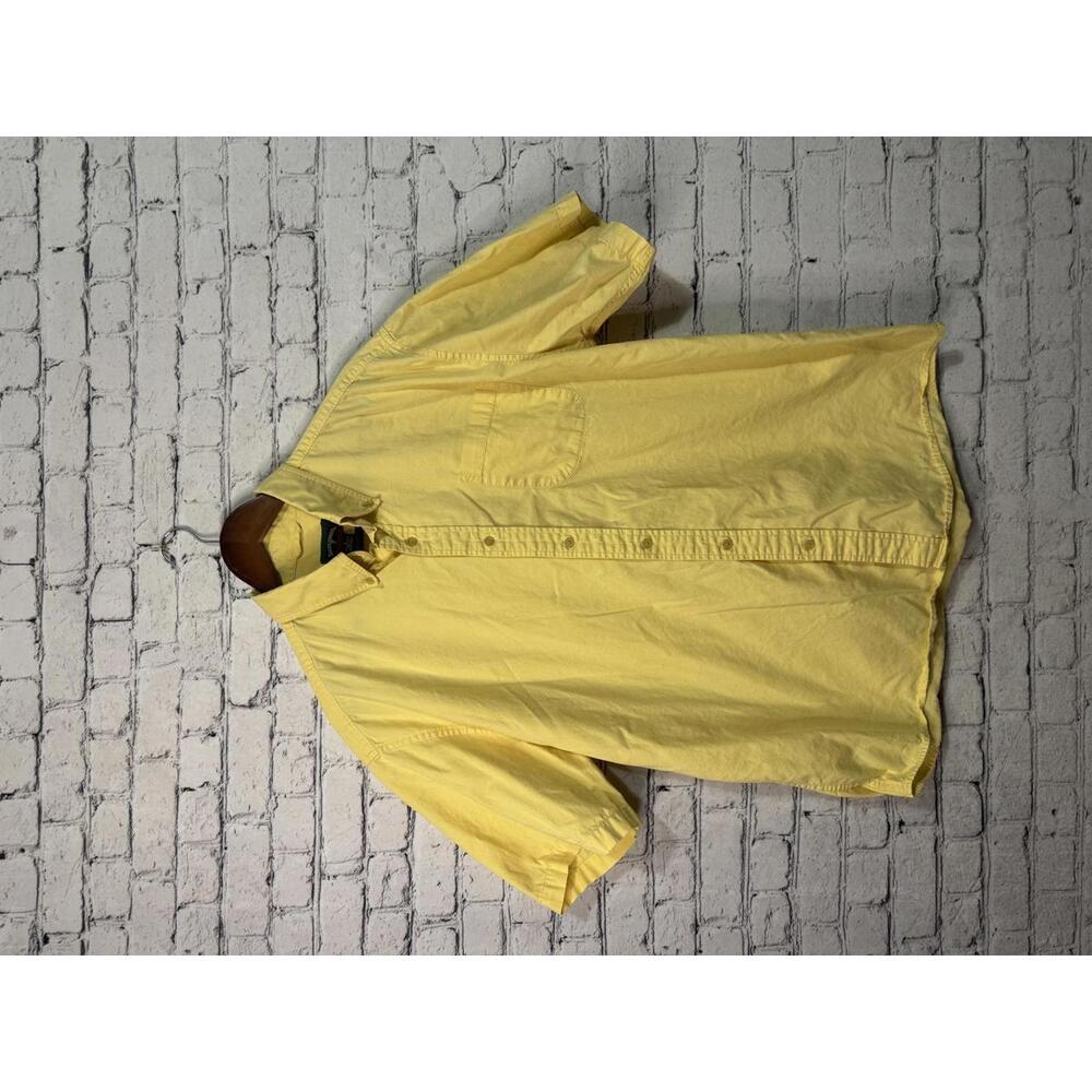 Saddlebred Men's Yellow Short Sleeve Casual Shirt Size Large‎
